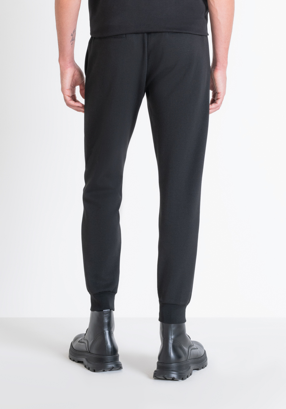 CARROT FIT SWEATPANTS IN BLACK COTTON BLEND WITH ELASTIC Antony Morato