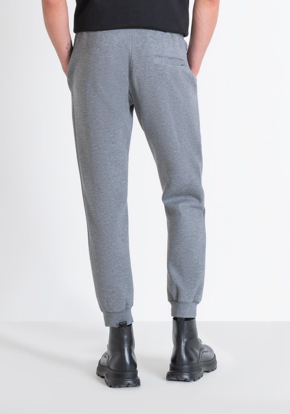 PANTALONI IN FELPA REGULAR FIT IN TESSUTO SCUBA GRIGIO - Antony Morato Online Shop
