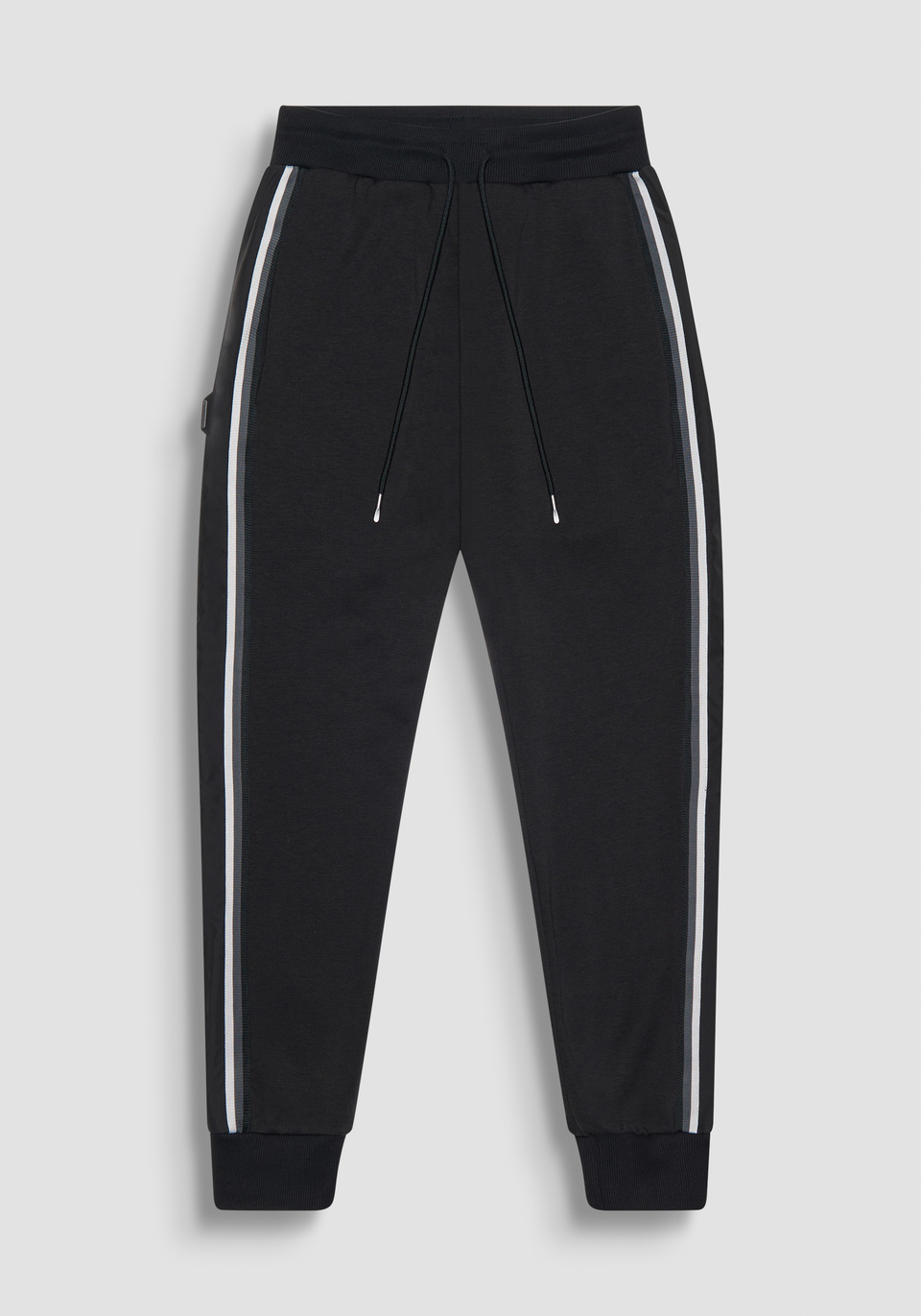 PANTALONI REGULAR FIT IN FELPA DI COTONE MISTO STRETCH CON RIGA LATERALE BICOLORE - Antony Morato Online Shop