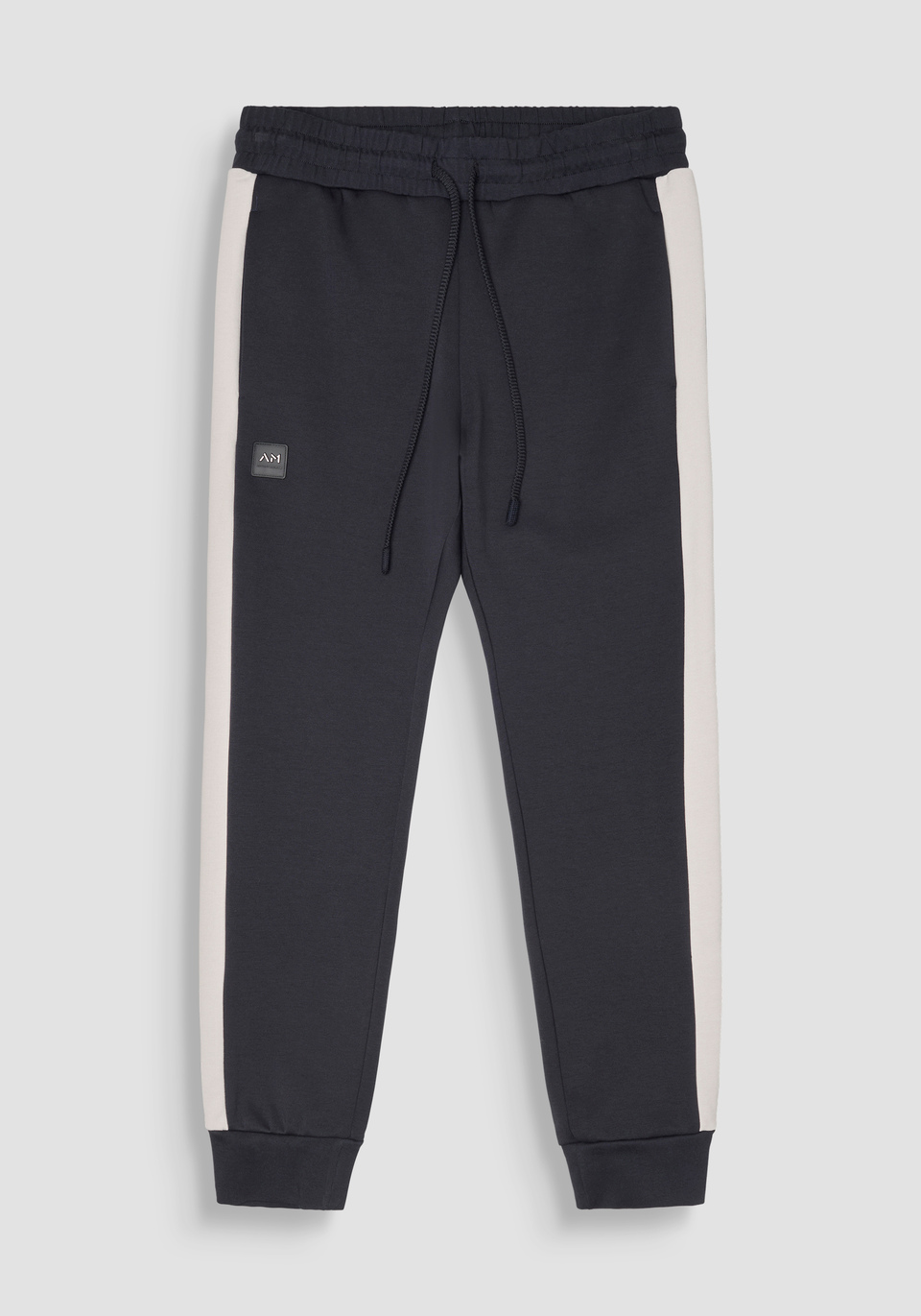 REGULAR FIT FLEECE TROUSERS IN COTTON BLEND WITH BANDS - Antony Morato Online Shop