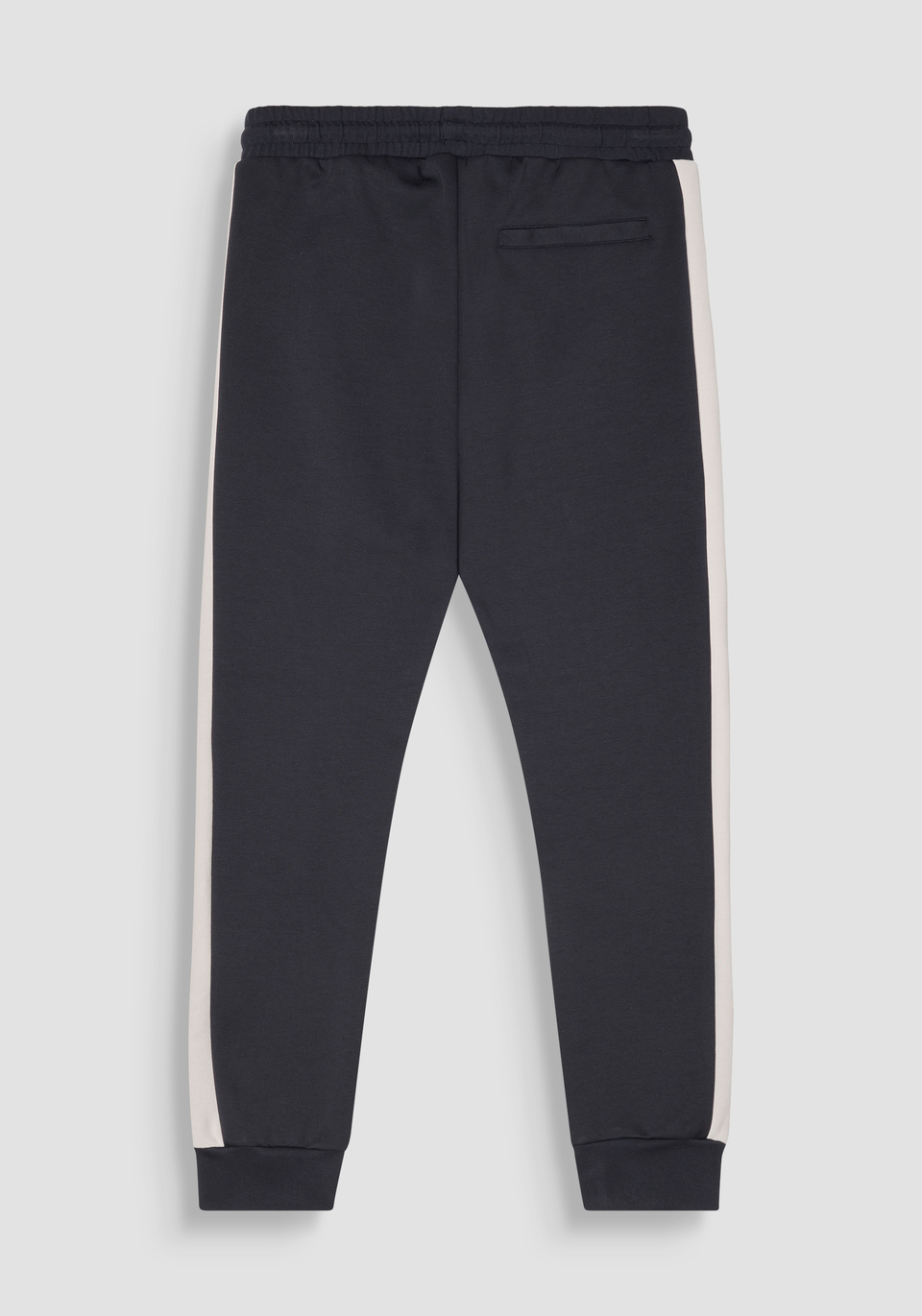 REGULAR FIT FLEECE TROUSERS IN COTTON BLEND WITH BANDS - Antony Morato Online Shop