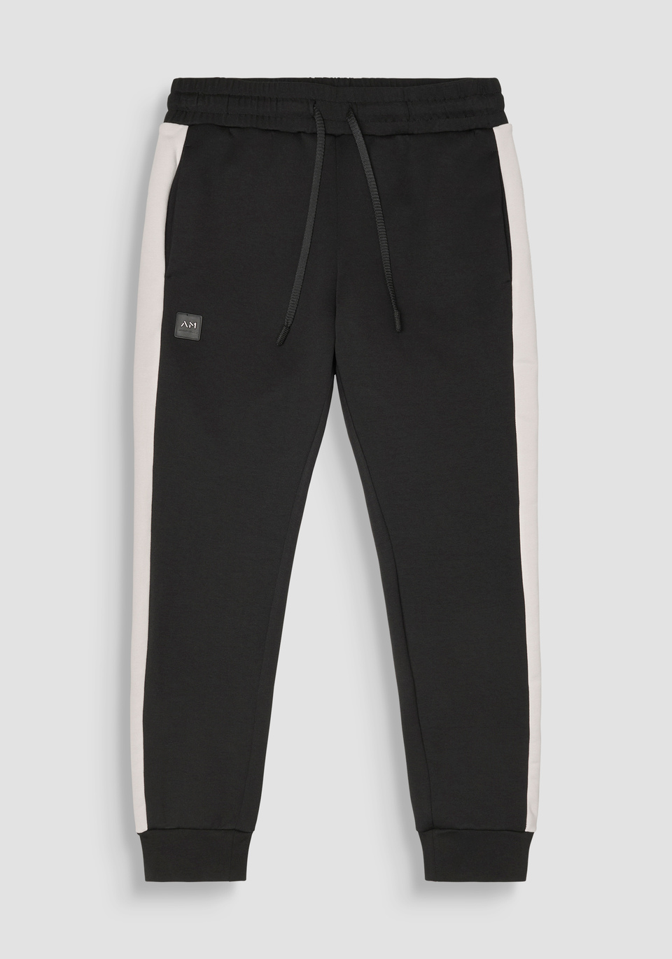 REGULAR FIT FLEECE TROUSERS IN COTTON BLEND WITH BANDS - Antony Morato Online Shop