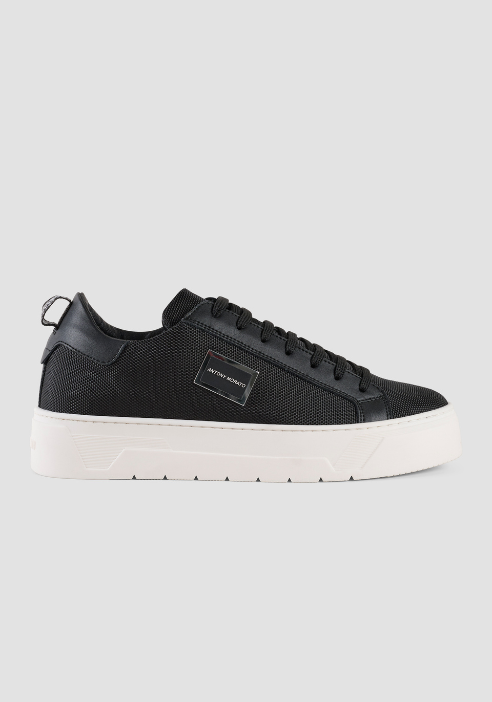 BOLD METAL NYLON AND LEATHER TRAINERS - Antony Morato Online Shop