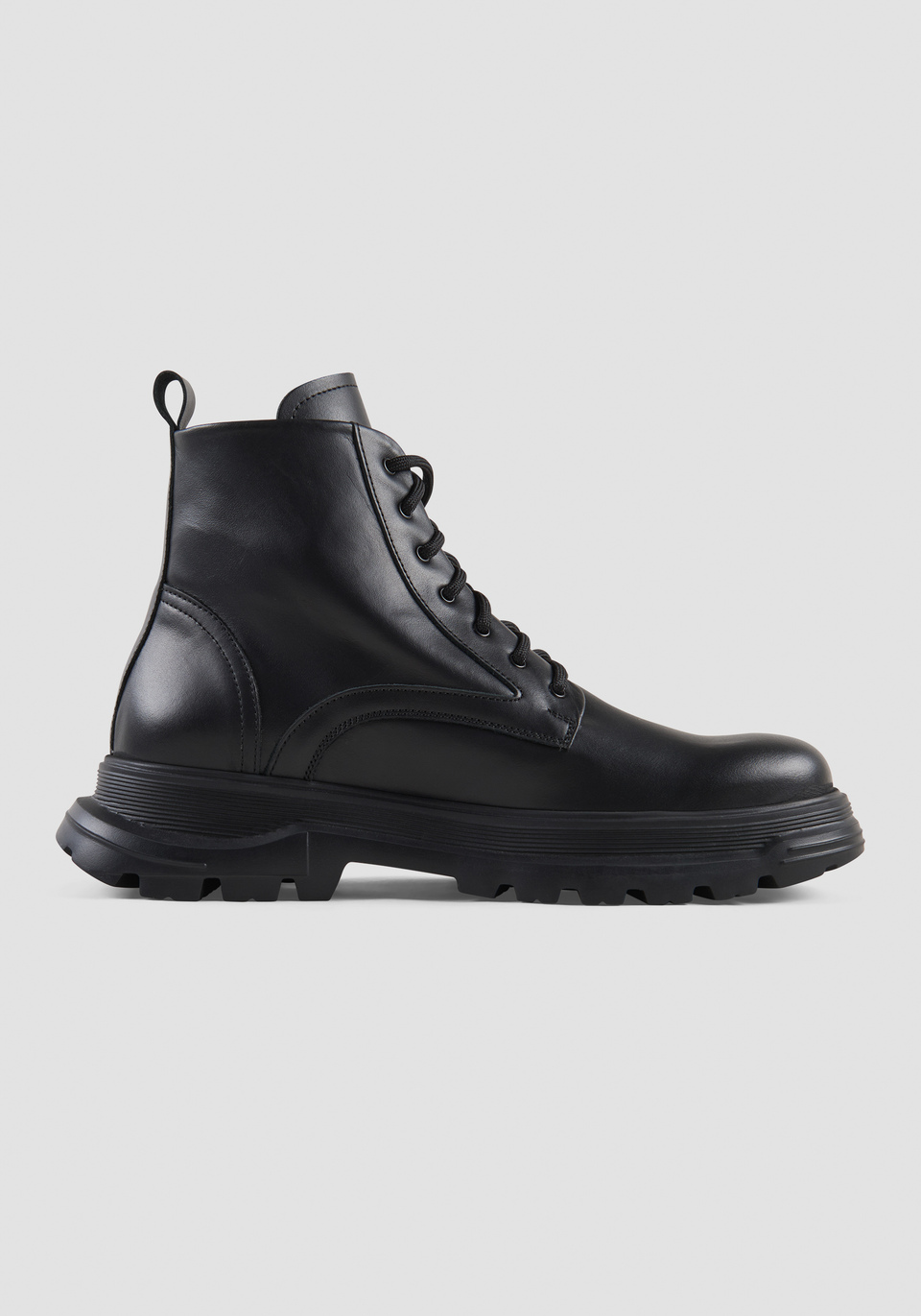 STIEFEL IM ARMY-STIL „DESMON“ AUS SCHWARZEM LEDER - Antony Morato Online Shop