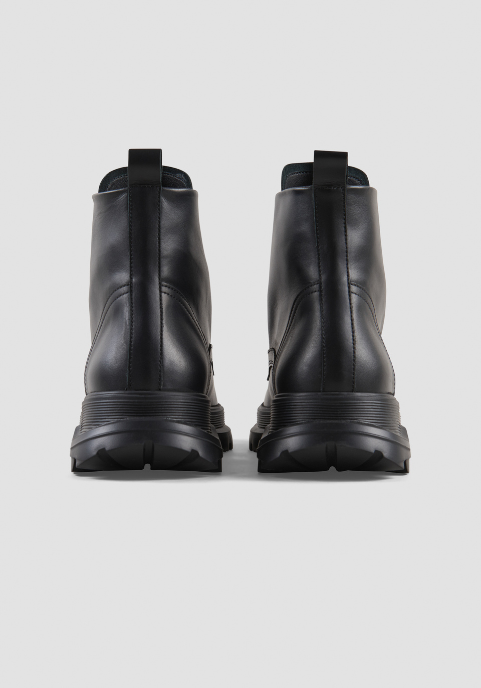 STIEFEL IM ARMY-STIL „DESMON“ AUS SCHWARZEM LEDER - Antony Morato Online Shop