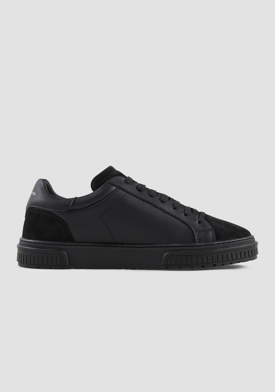 "THEO" SNEAKERS IN BLACK LEATHER - Antony Morato Online Shop