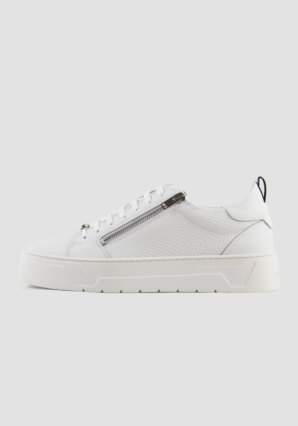 White zipper sneakers hotsell