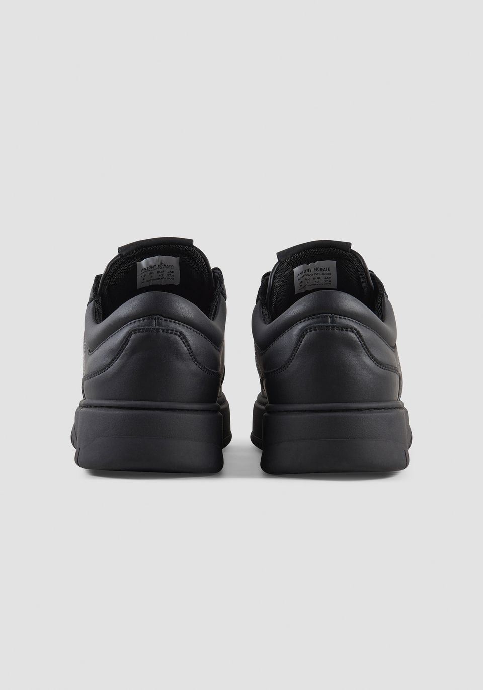 BASKETS « EHRAN » EN CUIR NOIR AVEC IMPRIMÉ TIGRE - Antony Morato Online Shop