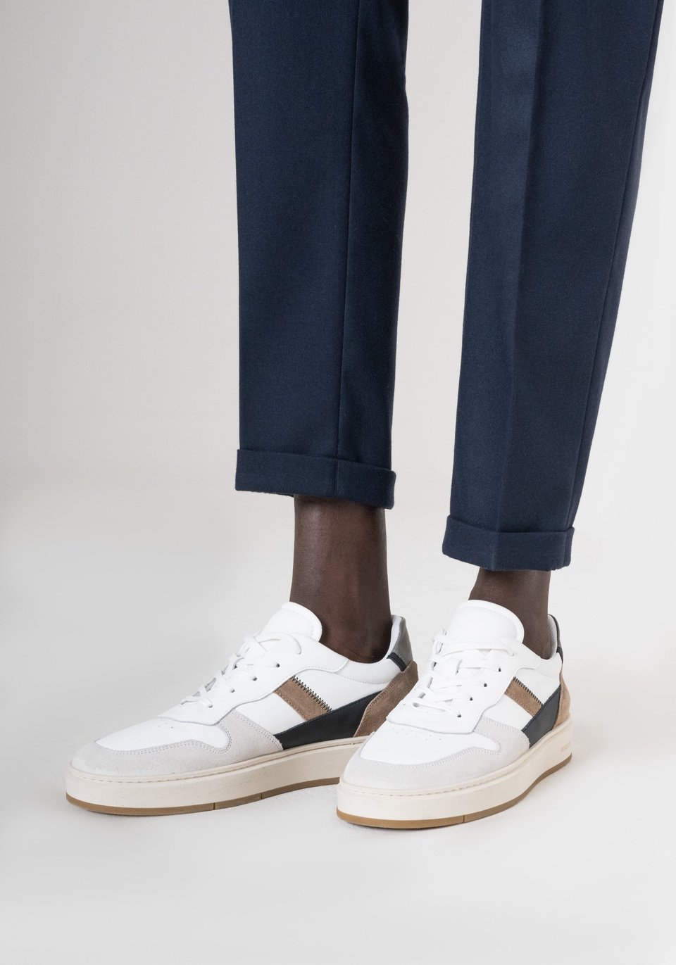 SNEAKERS « EMRE » EN CUIR BLANC - Antony Morato Online Shop