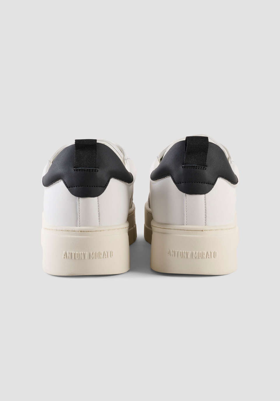 "KLINE" LEATHER PLATFORM TRAINERS WITH ABSTRACT PRINT - Antony Morato Online Shop