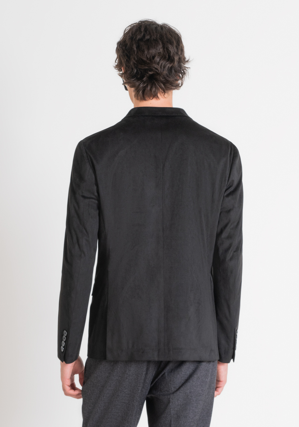 SLIM FIT "AMIRA" JACKET IN SUEDE-EFFECT FABRIC - Antony Morato Online Shop