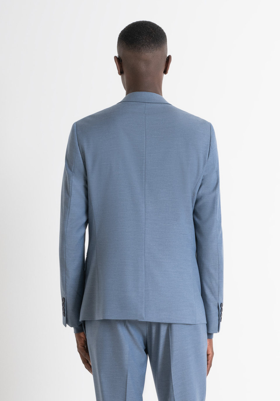 JACKE „BONNIE“ SLIM FIT AUS HELLBLAUEM VISKOSE-MISCHGEWEBE - Antony Morato Online Shop