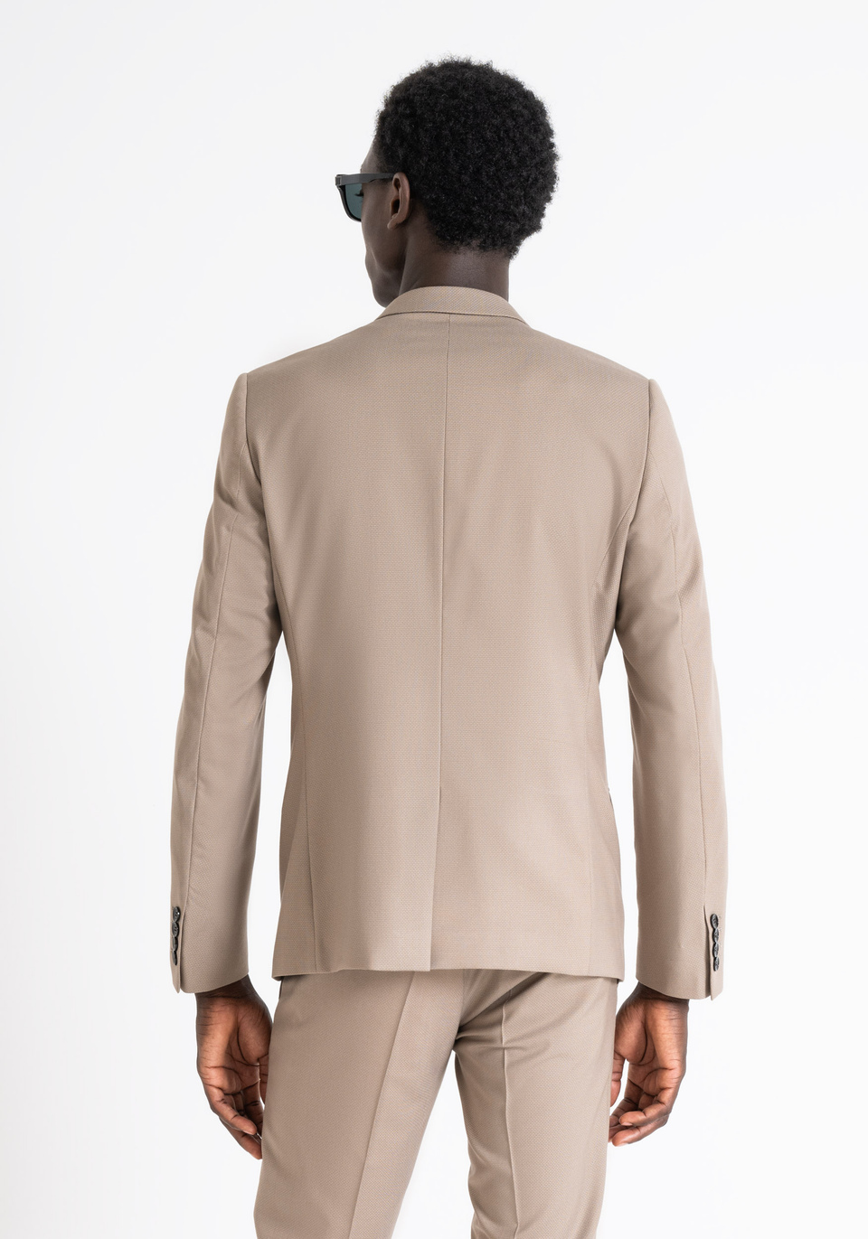 BONNIE SLIM FIT JACKET IN VISCOSE BLEND STRETCH FABRIC WITH MICRO PATTERN - Antony Morato Online Shop