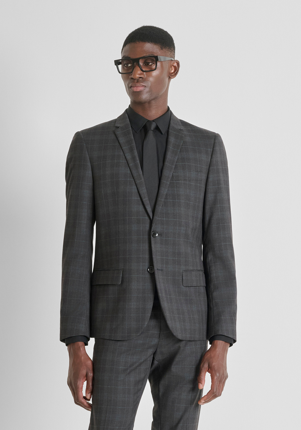 "BONNIE" SLIM FIT JACKET IN STRETCH VISCOSE WITH CHECK PATTERN - Antony Morato Online Shop "BONNIE" SLIM FIT JACKET IN STRETCH VISCOSE WITH CHECK PATTERN - Antony Morato Online Shop