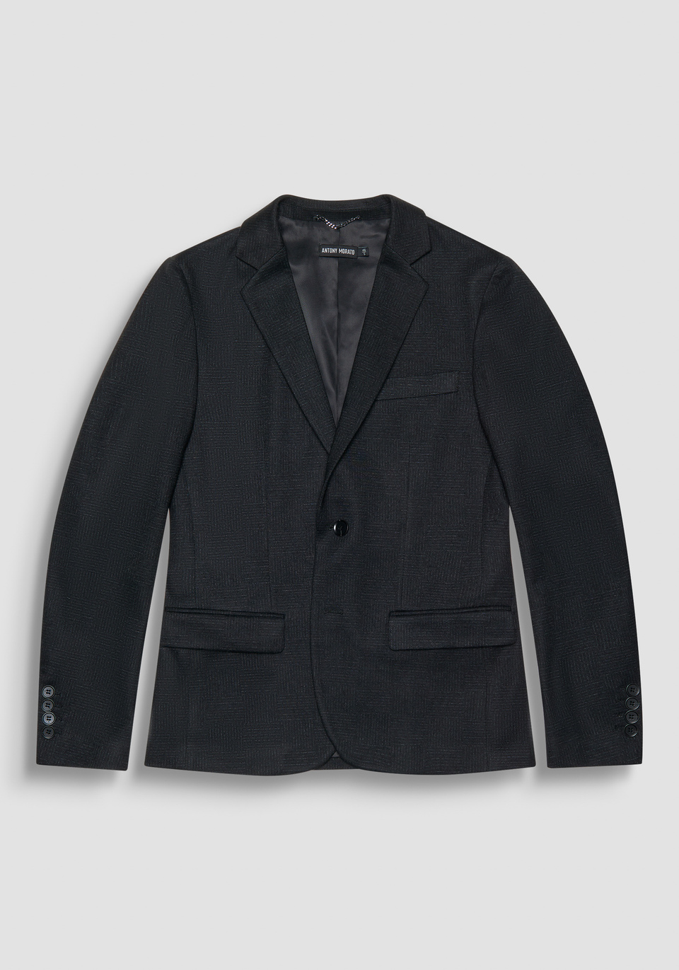 SUPER SLIM FIT BLACK "ASHE" JACKET IN SOFT ELASTIC VISCOSE - Antony Morato Online Shop