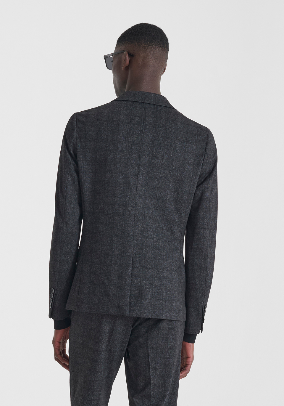 SUPER SLIM FIT JACKET "ASHE" IN VISCOSE BLEND STRETCH CLASSIC PATTERN - Antony Morato Online Shop