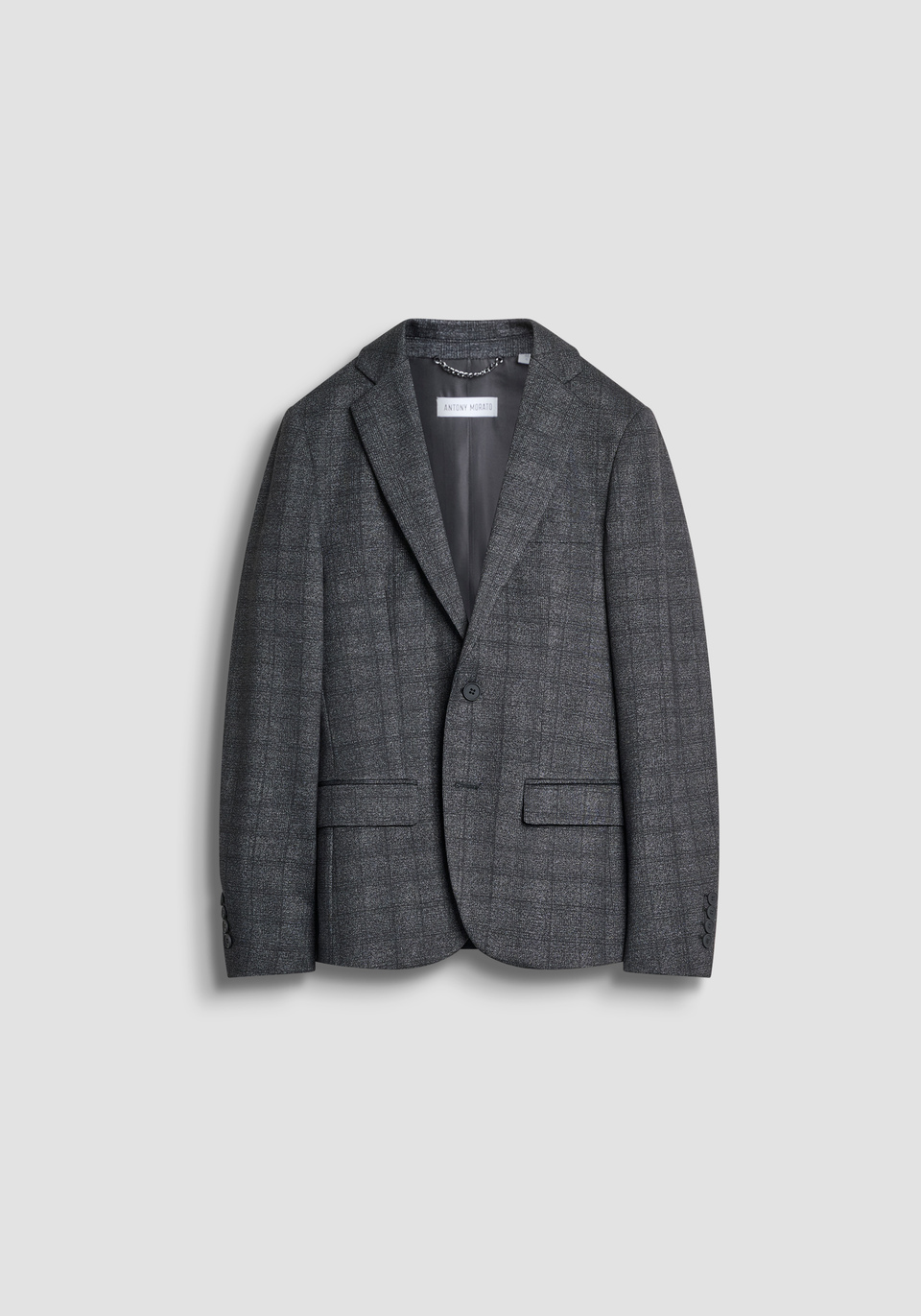 SUPER SLIM FIT JACKET "ASHE" IN VISCOSE BLEND STRETCH CLASSIC PATTERN - Antony Morato Online Shop