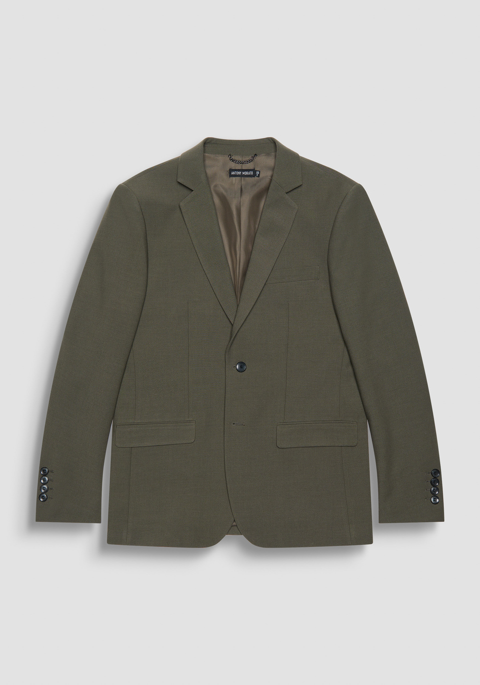 REGULAR FIT "CORA" JACKET IN GREEN VISCOSE AND WOOL BLEND FABRIC - Antony Morato Online Shop