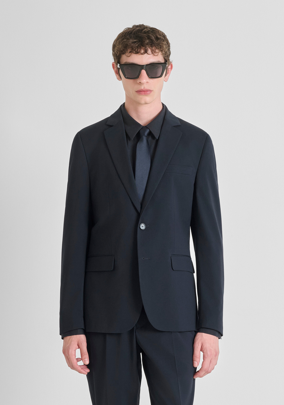 "LUIS" REGULAR FIT JACKET IN STRETCH VISCOSE BLEND - Antony Morato Online Shop "LUIS" REGULAR FIT JACKET IN STRETCH VISCOSE BLEND - Antony Morato Online Shop