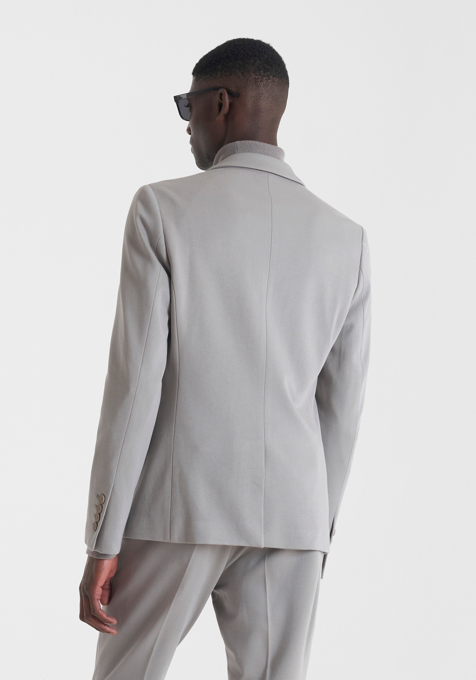 CHAQUETA SUPER SLIM FIT «ASHE» EN MEZCLA DE VISCOSA ELÁSTICA SARGA - Antony Morato Online Shop