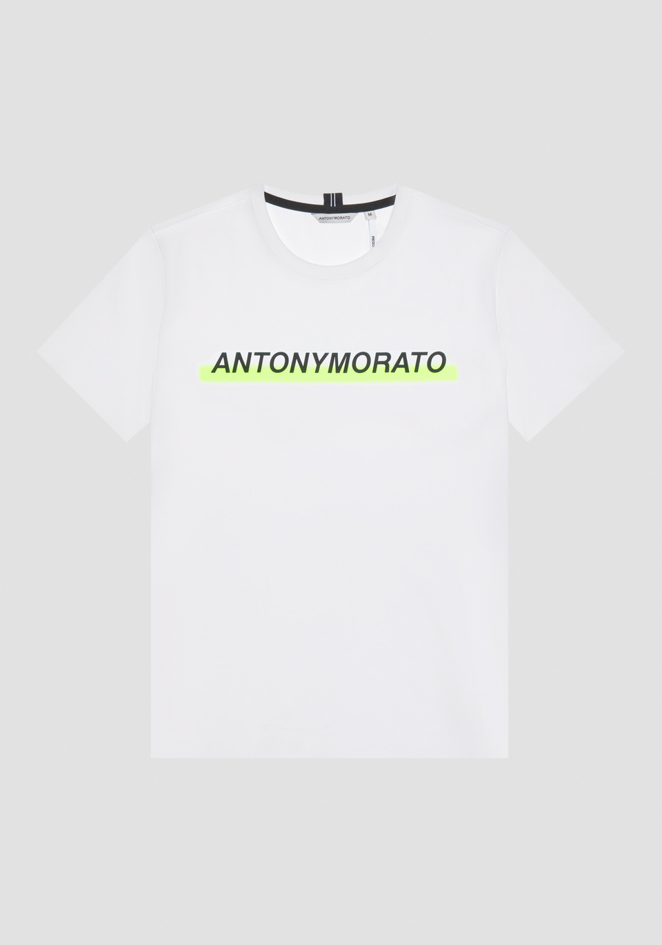 REGULAR FIT T-SHIRT IN COTTON WITH RUBBER-EFFECT LOGO PRINT - Antony Morato Online Shop