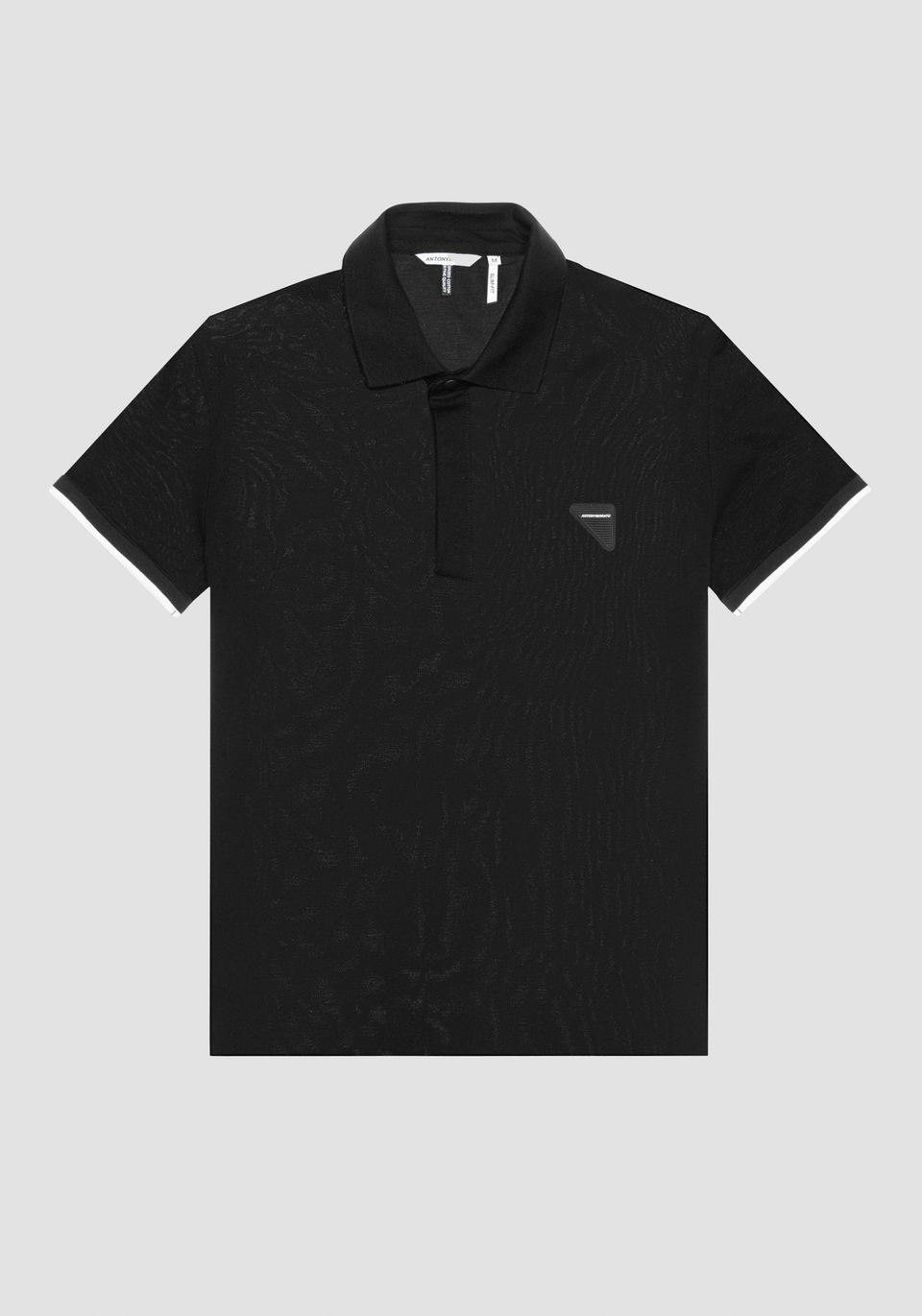 REGULAR FIT POLO SHIRT IN MERCERIZED PIQUE WITH LOGO PATCH Antony Morato