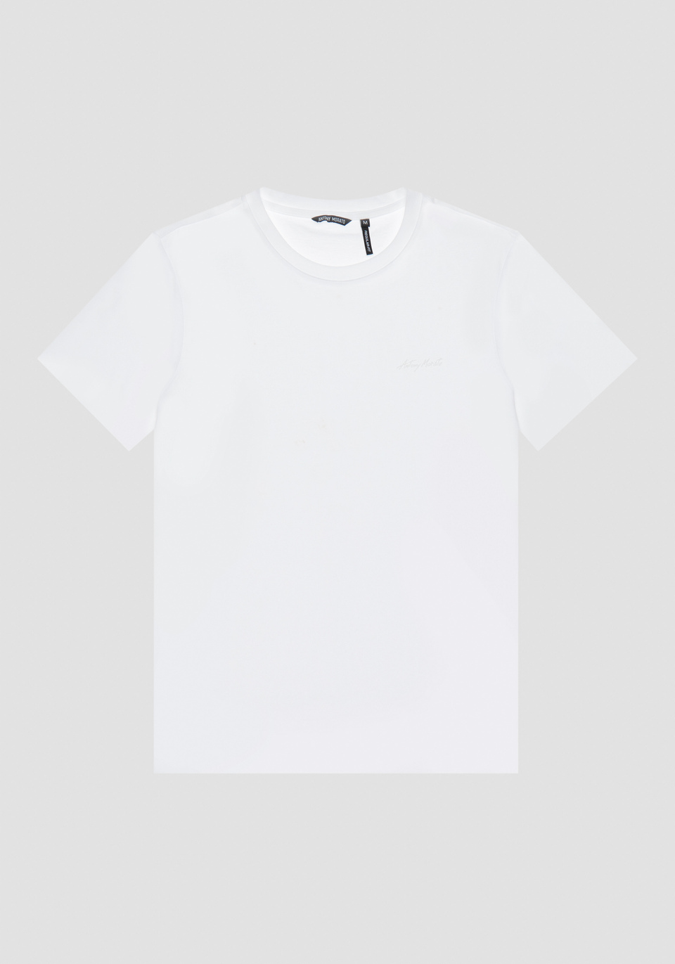 REGULAR FIT COTTON VISCOSE T-SHIRT WITH INJECTION-MOLDED RUBBERIZED LOGO PRINT - Antony Morato Online Shop