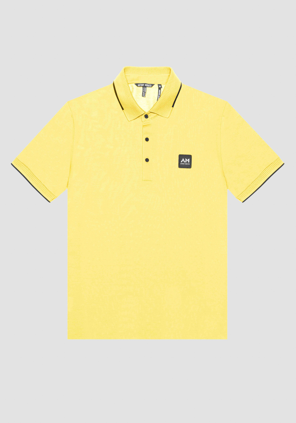 REGULAR FIT POLO IN MERCERIZED COTTON PIQUÉ WITH LOGO PATCH - Antony Morato Online Shop