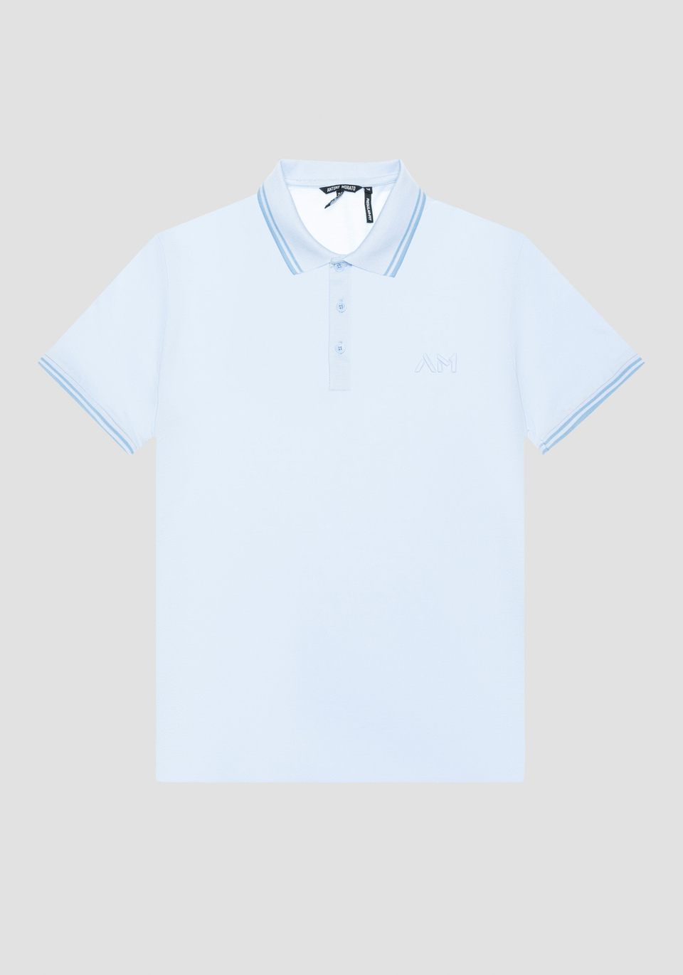 REGULAR FIT MERCERIZED COTTON PIQUE POLO SHIRT WITH LOGO EMBROIDERY - Antony Morato Online Shop