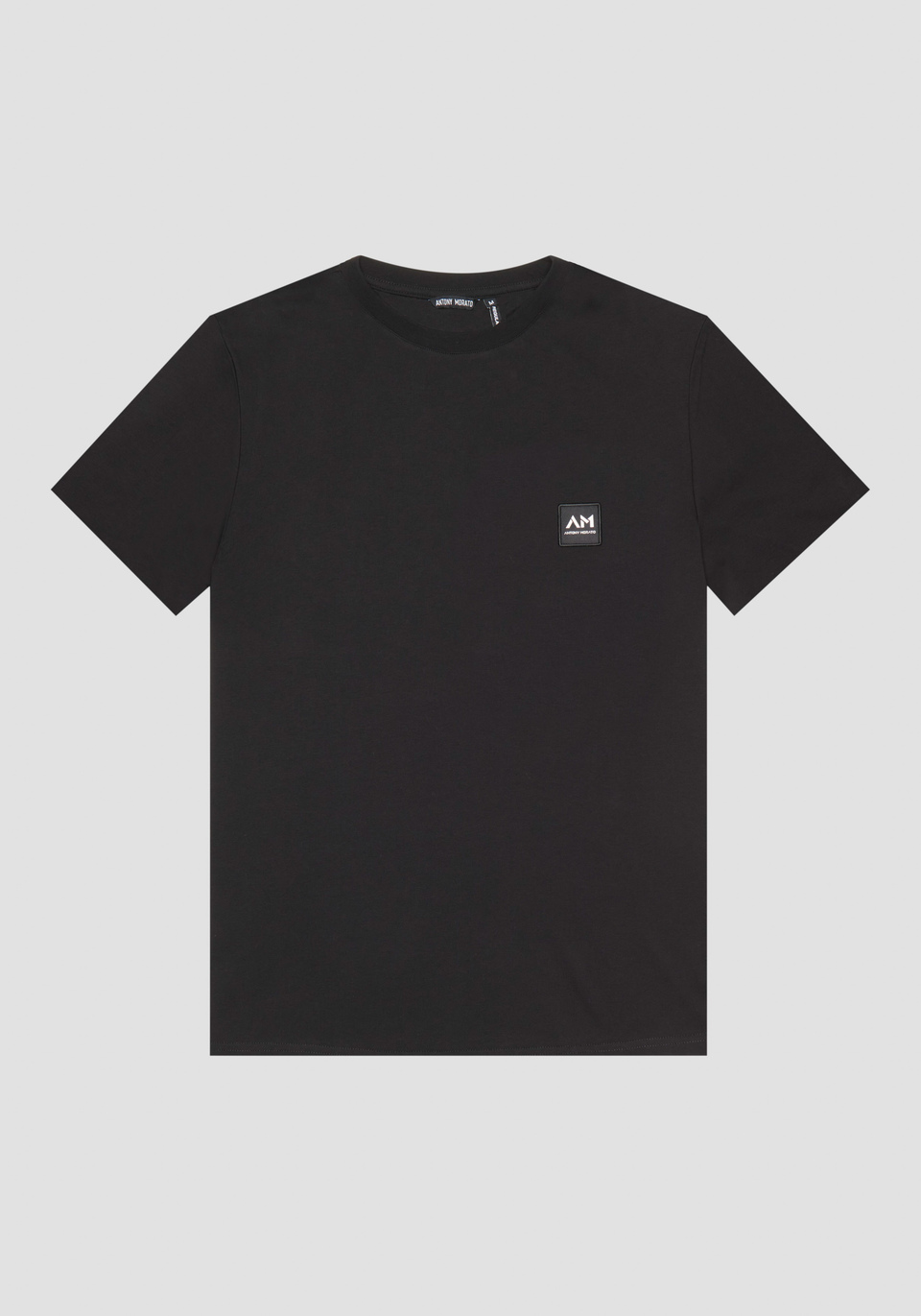 REGULAR FIT T-SHIRT IN COTTON JERSEY WITH LOGO PATCH - Antony Morato Online Shop