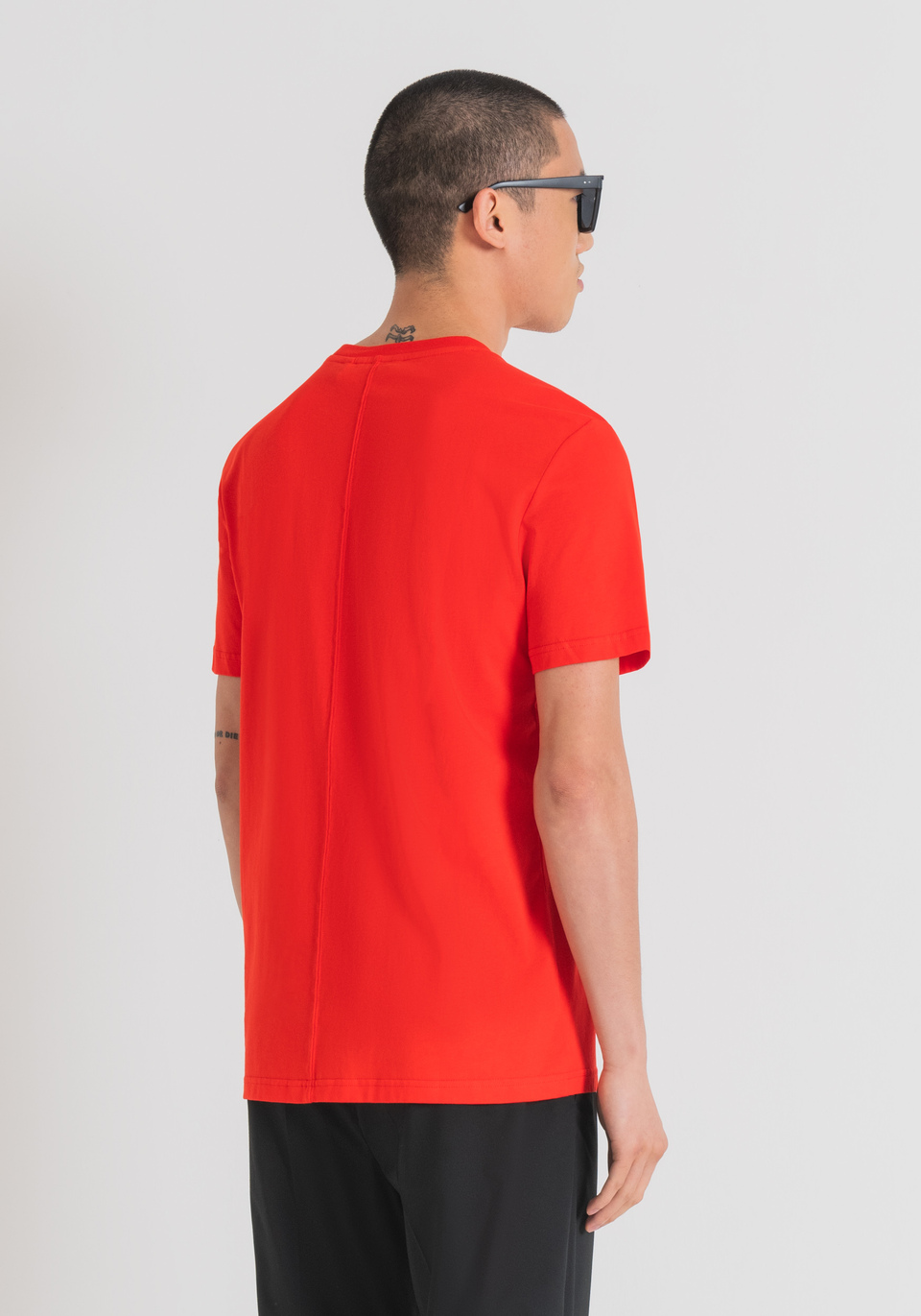 COTTON JERSEY REGULAR FIT TSHIRT WITH EMBOSSED LOGO PRINT Antony Morato
