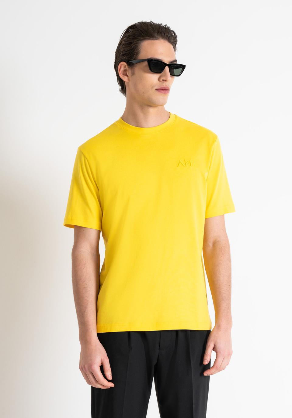 T-SHIRT RELAXED FIT IN COTONE CON LOGO RICAMATO - Antony Morato Online Shop
