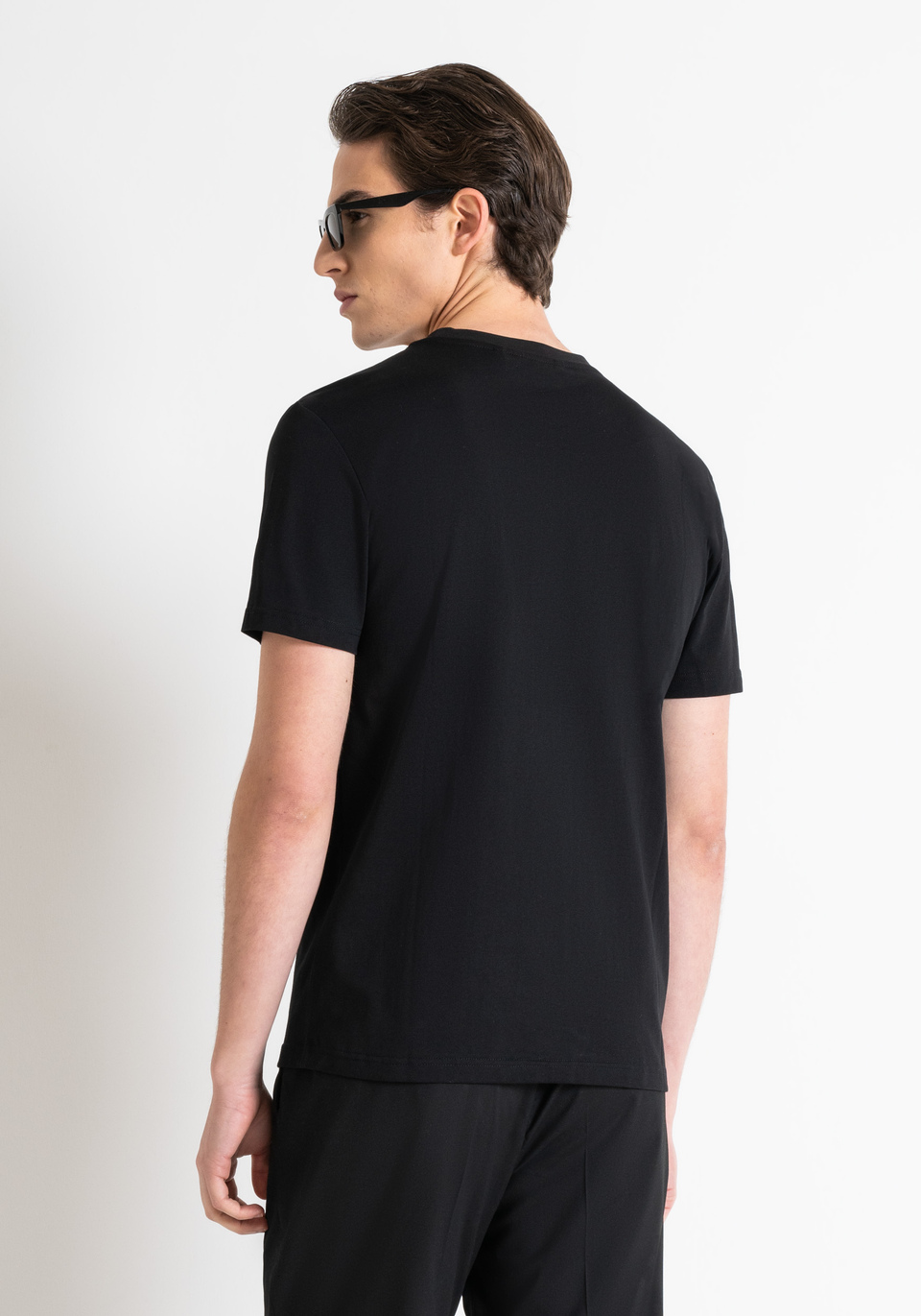SLIM FIT T-SHIRT IN COTTON JERSEY WITH LOGO PRINT - Antony Morato Online Shop