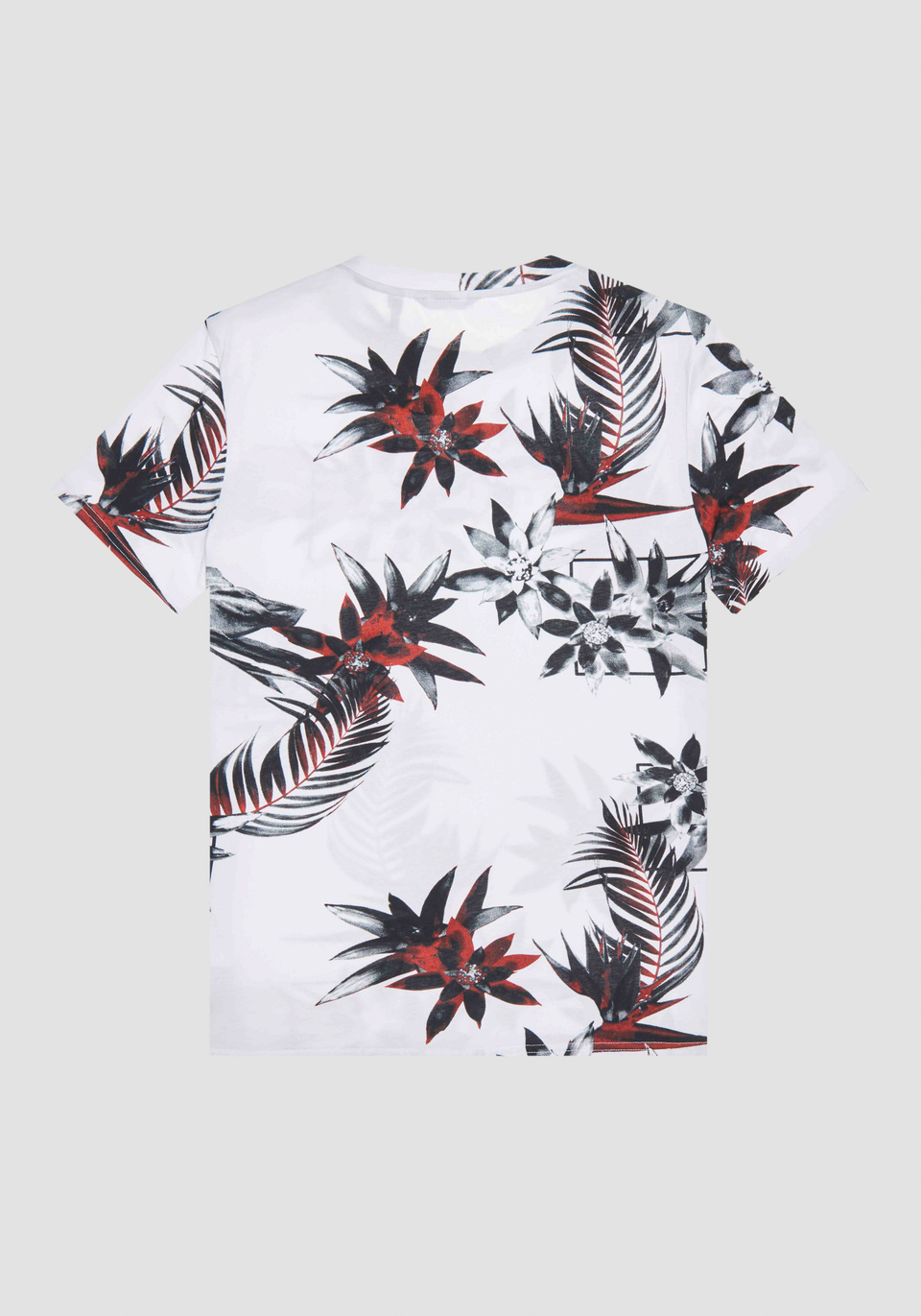 REGULAR FIT T-SHIRT IN COTTON JERSEY WITH ALL-OVER FLORAL PRINT - Antony Morato Online Shop