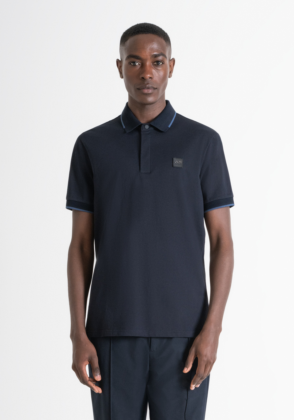 REGULAR FIT POLO T SHIRT IN COTTON PIQUE WITH LOGO Antony Morato