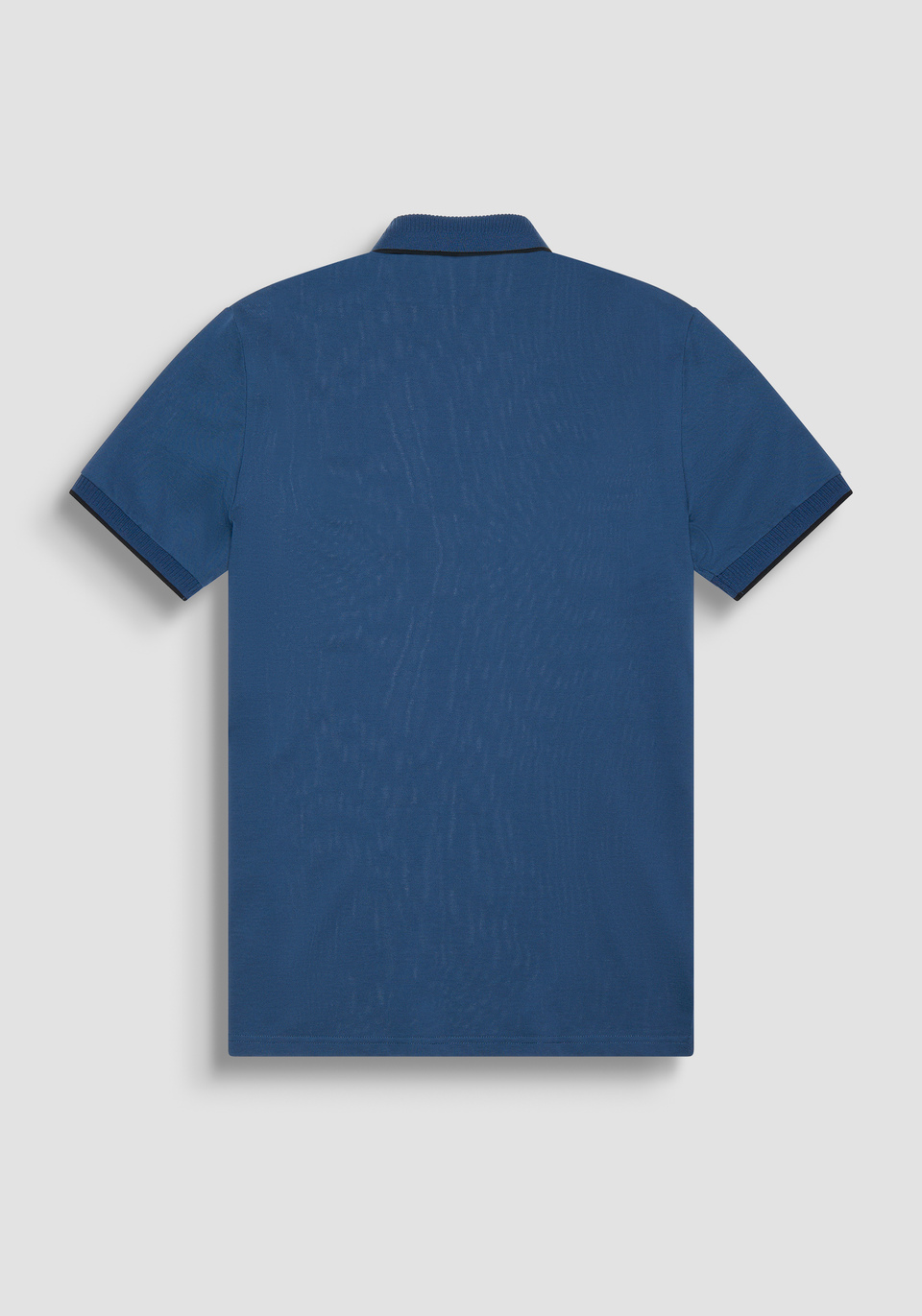 POLO T-SHIRT REGULAR FIT IN PIQUET DI COTONE AZZURRO E LOGO - Antony Morato Online Shop