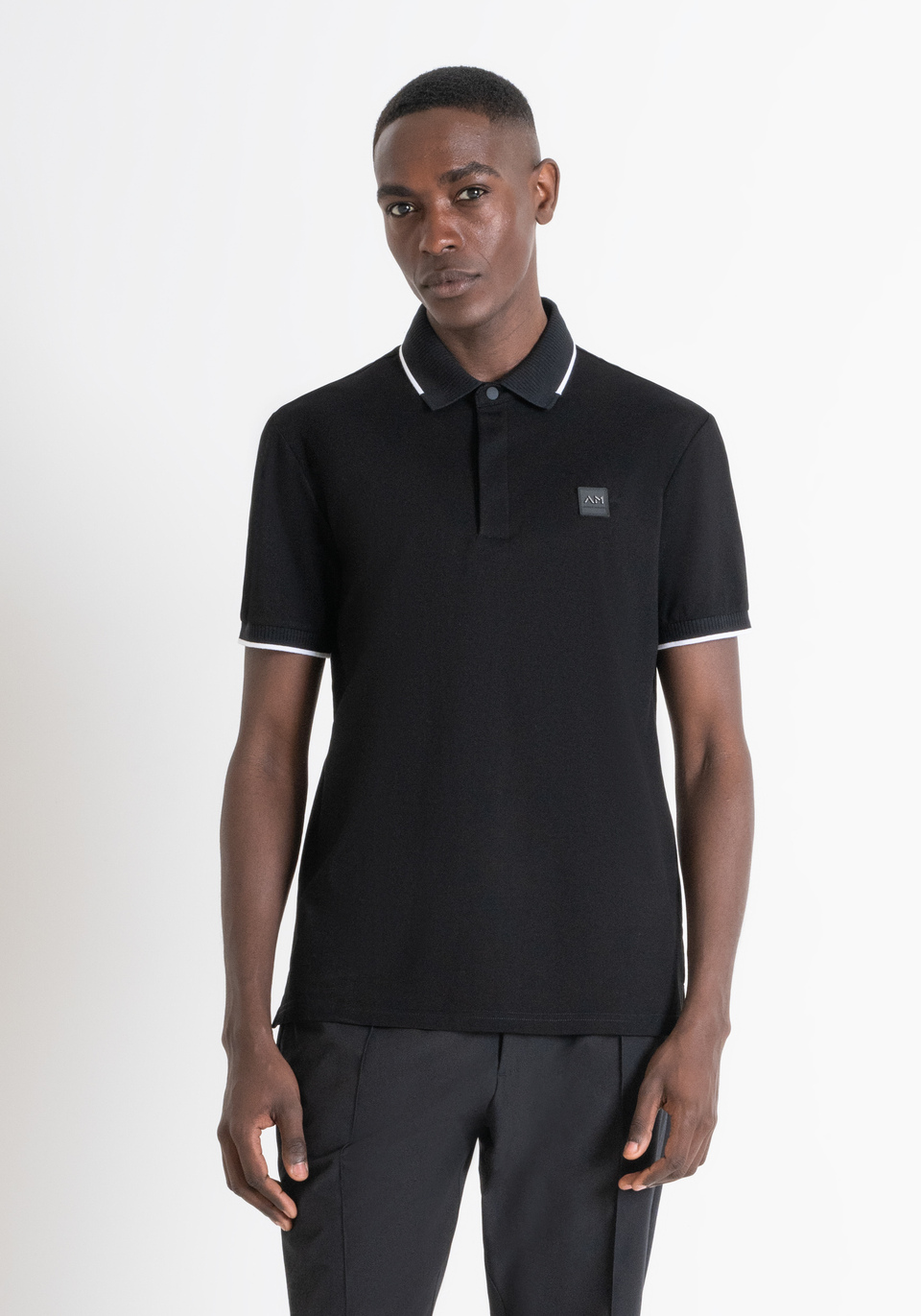 Black polo t shirt online cheap