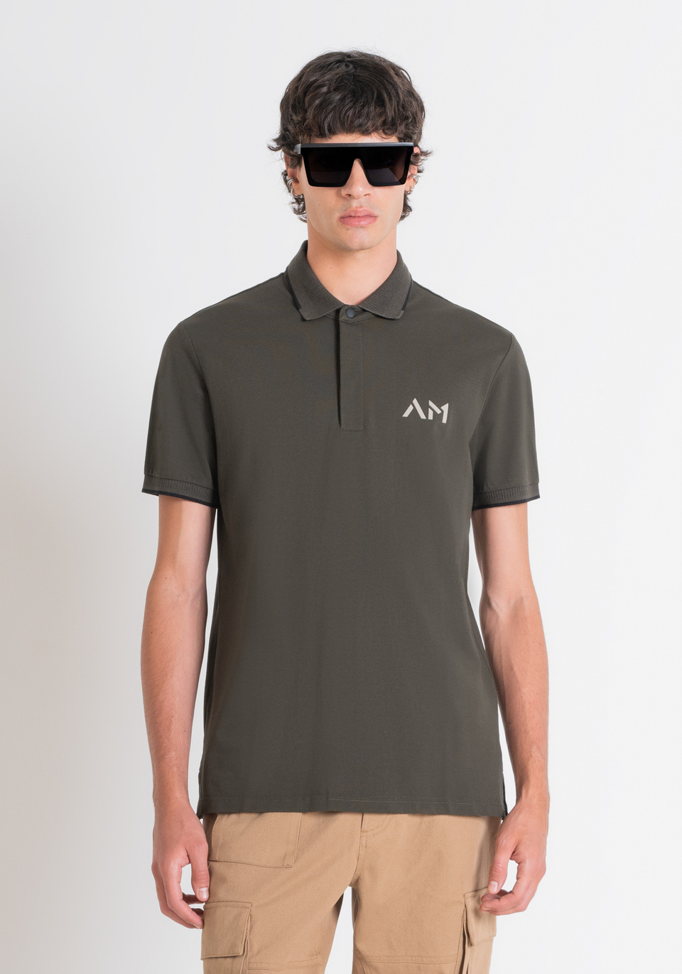Archive logo cotton piqué polo shirt online