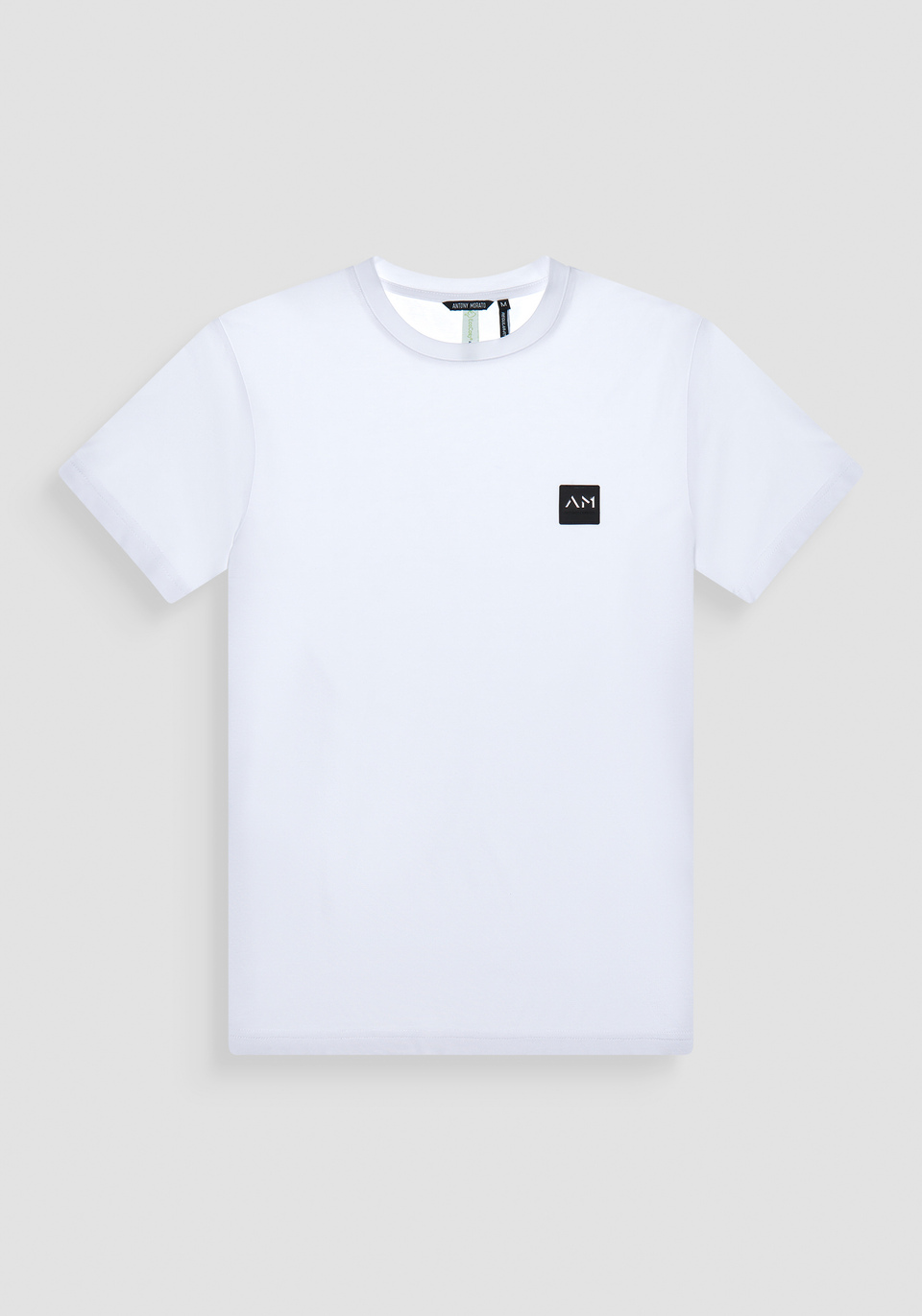 T-SHIRT REGULAR FIT AUS WEISSEM MISCHGEWEBE MIT NACHHALTIGER VISKOSE - Antony Morato Online Shop