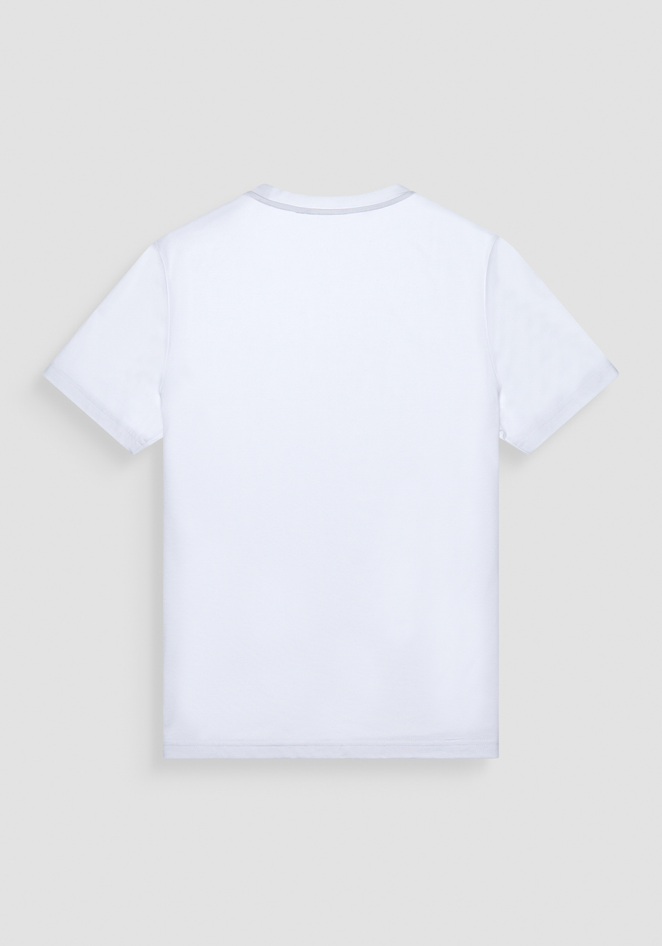 T-SHIRT REGULAR FIT AUS WEISSEM MISCHGEWEBE MIT NACHHALTIGER VISKOSE - Antony Morato Online Shop