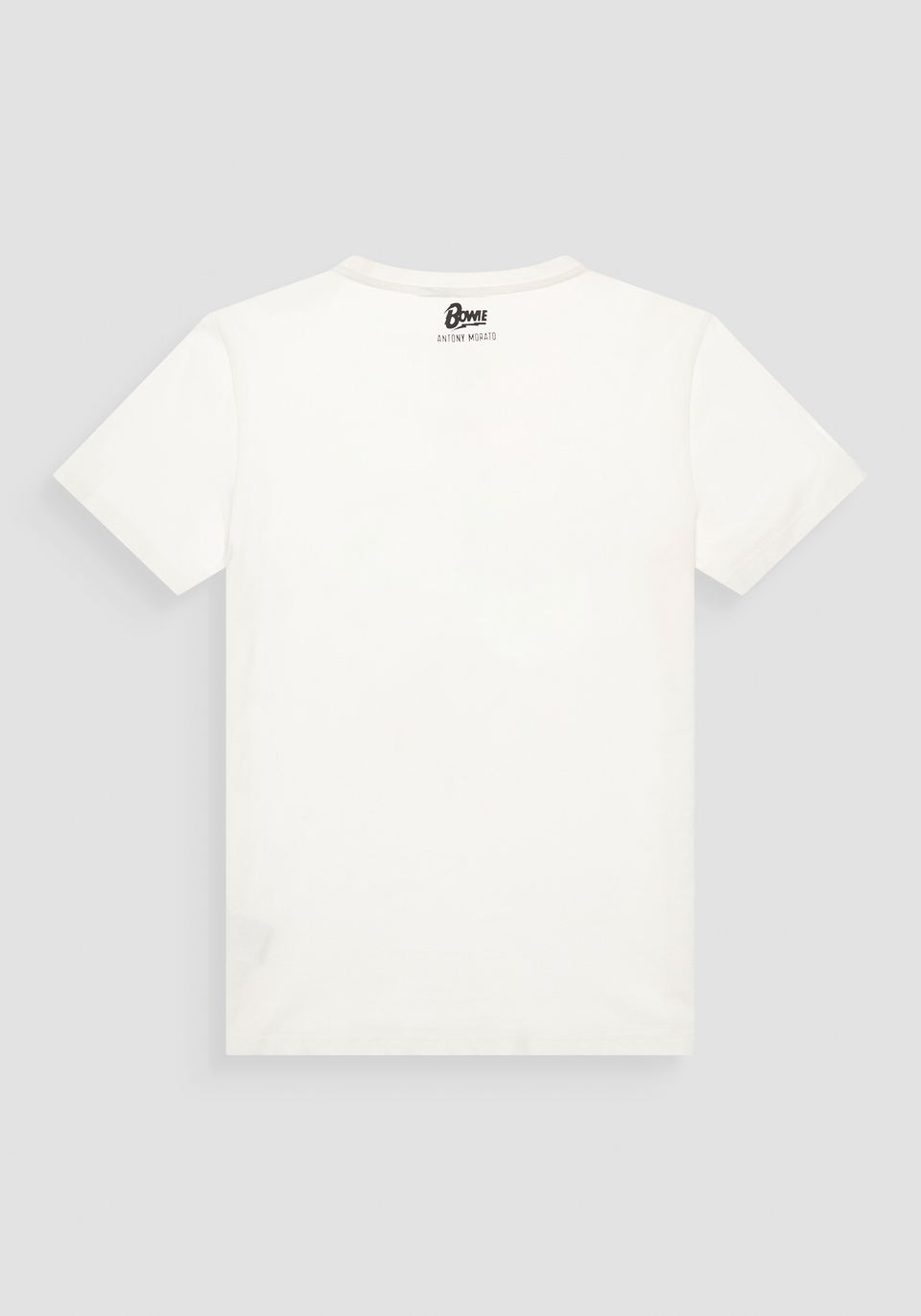 REGULAR FIT T-SHIRT IN WHITE COTTON JERSEY WITH "DAVID BOWIE" PRINT - Antony Morato Online Shop