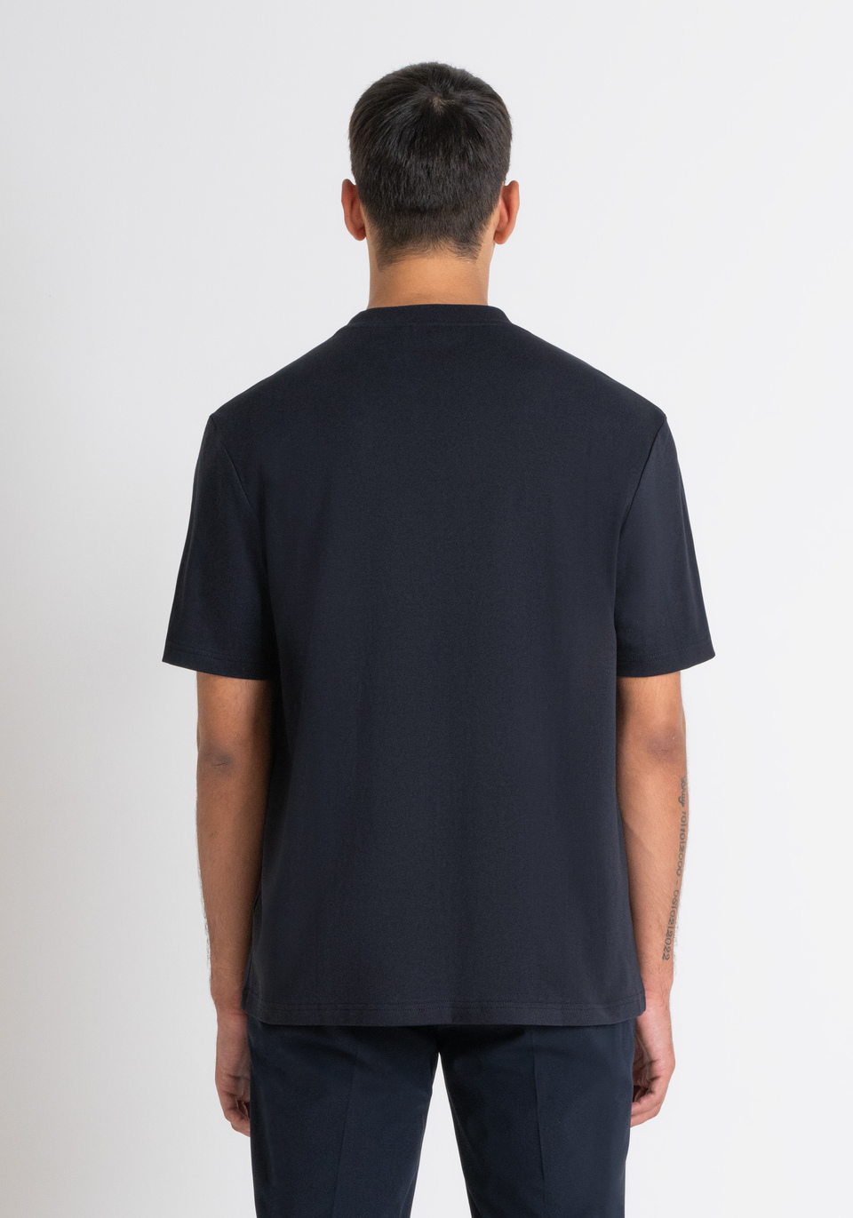 RELAXED FIT T-SHIRT IN SOFT BLUE COTTON - Antony Morato Online Shop