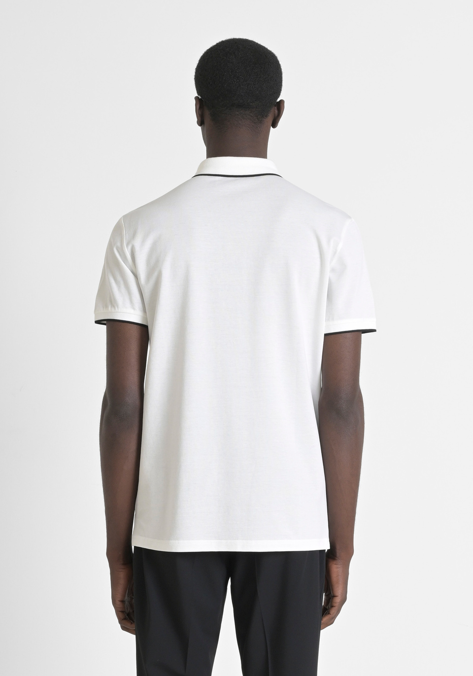 REGULAR-FIT COTTON PIQUE POLO SHIRT WITH TIGER PATCH - Antony Morato Online Shop