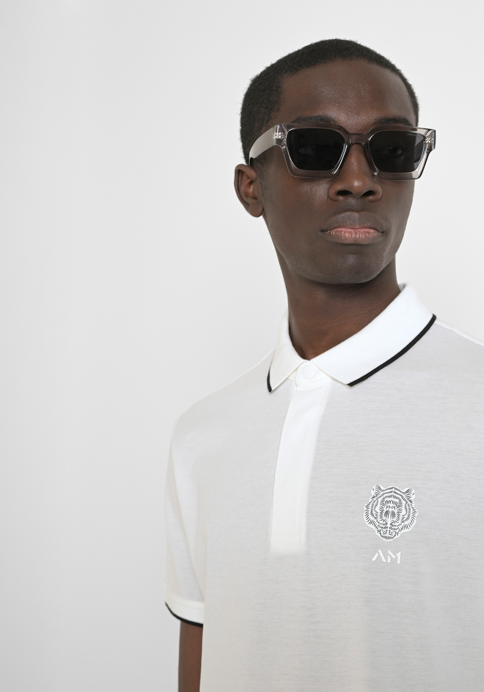 REGULAR-FIT COTTON PIQUE POLO SHIRT WITH TIGER PATCH - Antony Morato Online Shop