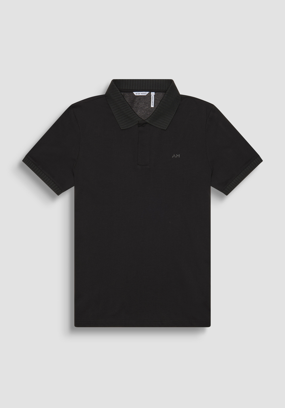 PURE COTTON JERSEY REGULAR FIT POLO SHIRT WITH MONOGRAM PRINT - Antony Morato Online Shop