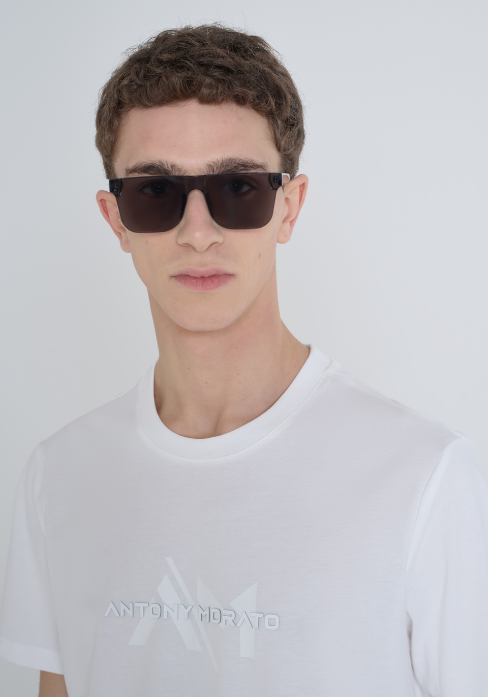 REGULAR FIT COTTON JERSEY T-SHIRT WITH ONE-TONE LOGO - Antony Morato Online Shop