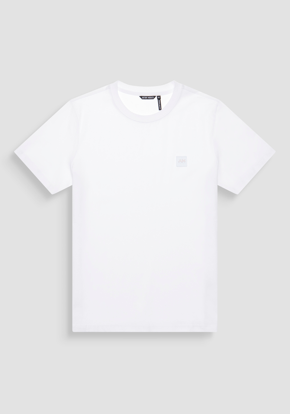 REGULAR FIT 100% COTTON JERSEY T-SHIRT WITH STITCHED PATCH AND CONTRASTING MONOGRAM - Antony Morato Online Shop