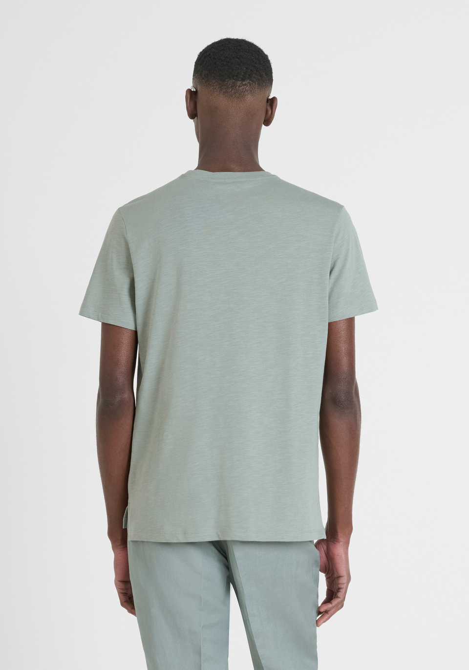 REGULAR FIT T-SHIRT IN COTTON FABRIC WITH EMBROIDERED LOGO - Antony Morato Online Shop
