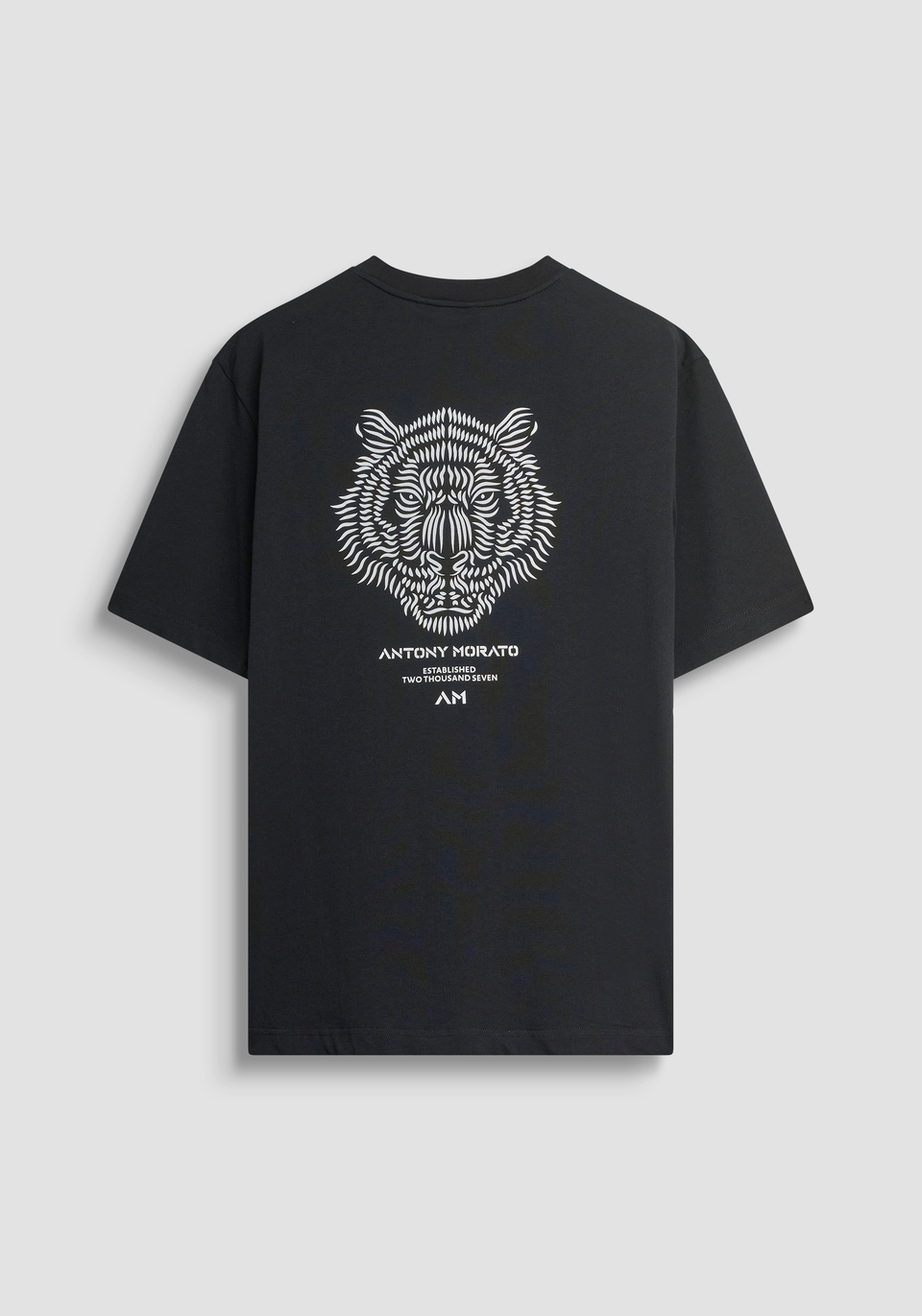 T-SHIRT RELAXED FIT IN COTONE CON STAMPA TIGRE A CONTRASTO SUL RETRO - Antony Morato Online Shop