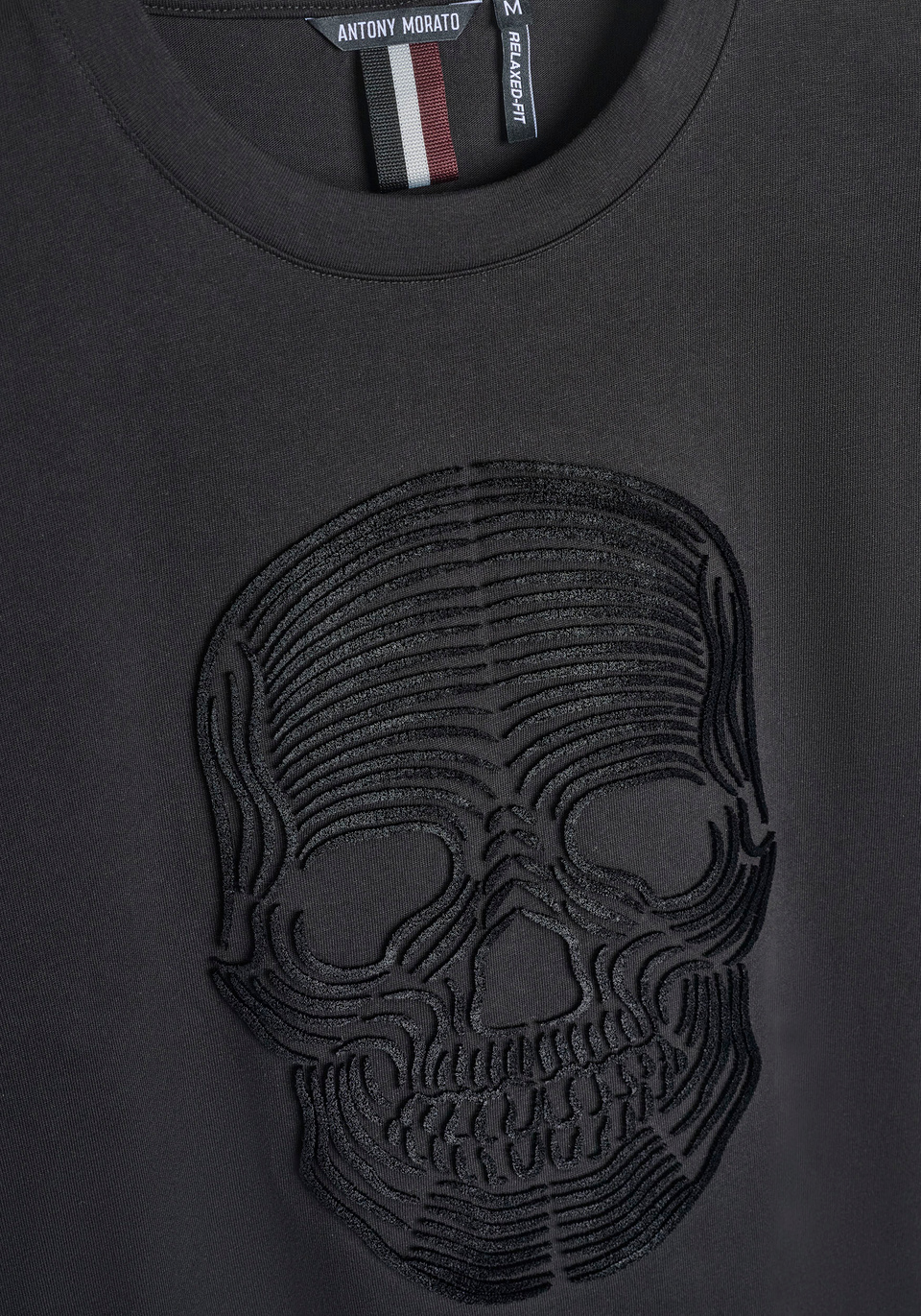 T-SHIRT RELAXED FIT IN COTONE CON STAMPA TESCHIO SOFT - Antony Morato Online Shop